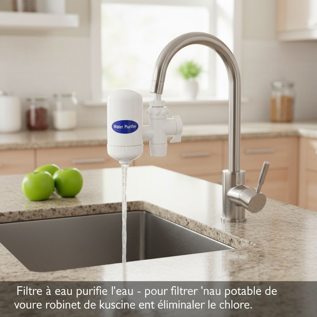 Filtre À Eau Purifie Leau - Pour Filtrer Leau Potable De Votre Robinet De Cuisine Et Éliminer Le Chlore thumbnail 3