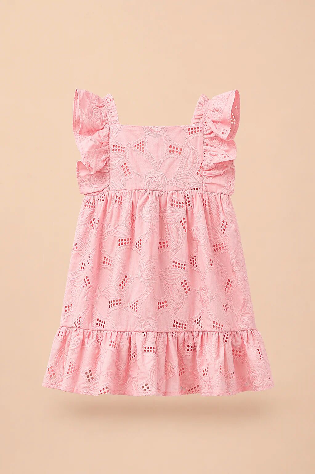 Robe Fille En Broderie Anglaise – Douceur & Élégance Intemporelle