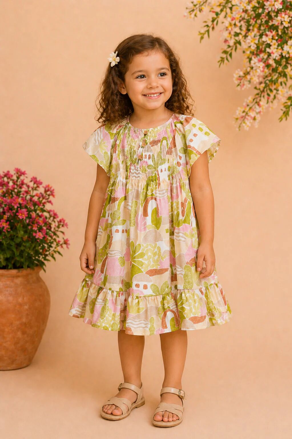 Robe Fille Imprimée – Esprit Artistique & Élégance Estivale thumbnail 4