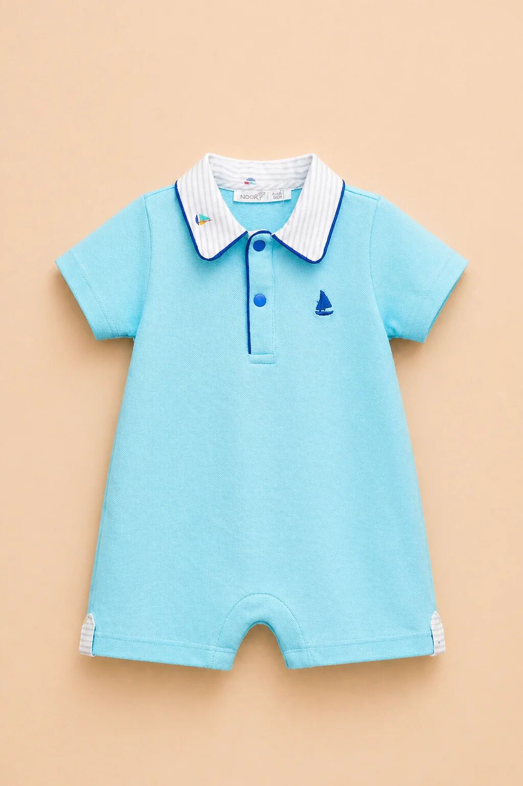 Combishort Bébé Garçon – Élégance Fraîche & Esprit Marin thumbnail 1