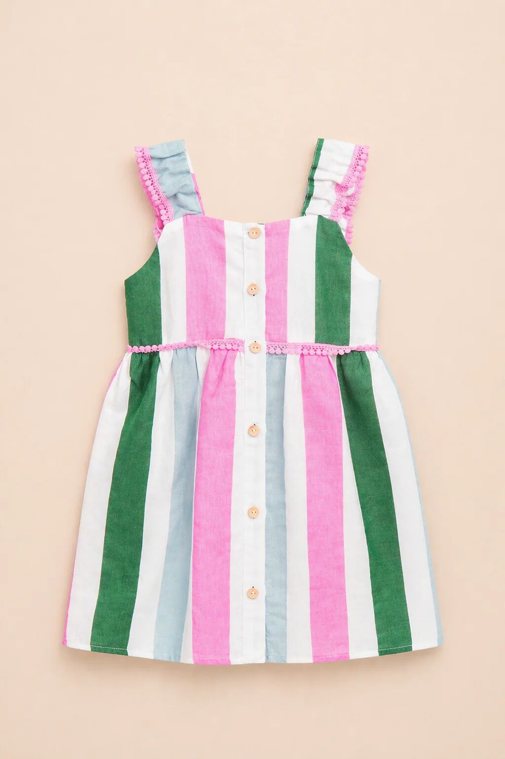 Robe Fille D’été À Rayures – Élégance Naturelle & Confort Absolu
