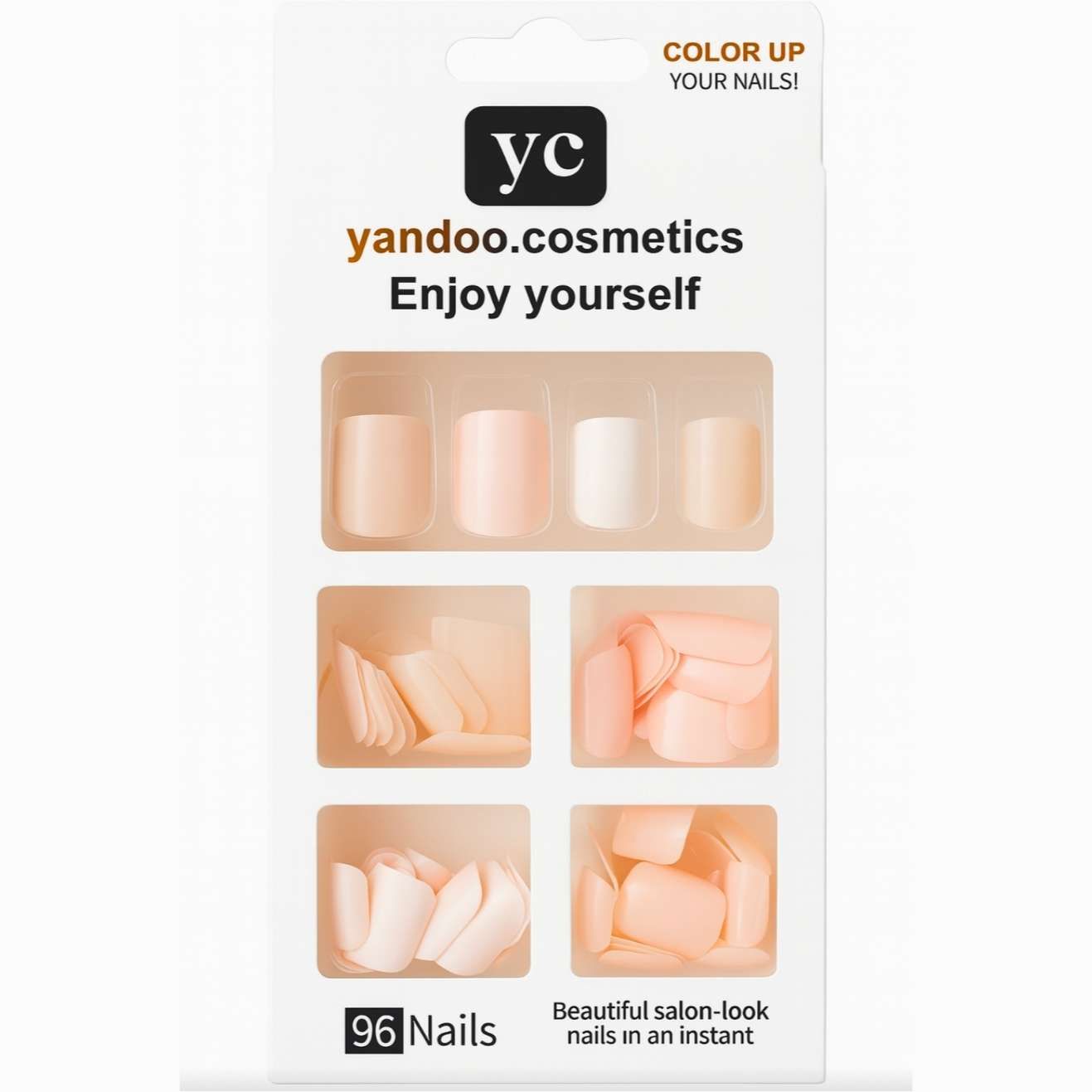 Faux Ongles Nude Naturel – 96 Pièces