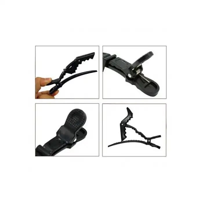 Lot De 6 Pinces À Cheveux Crocodile Professionnel En Plastique thumbnail 3