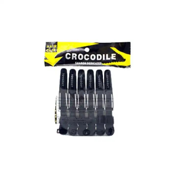 Lot De 6 Pinces À Cheveux Crocodile Professionnel En Plastique thumbnail 4
