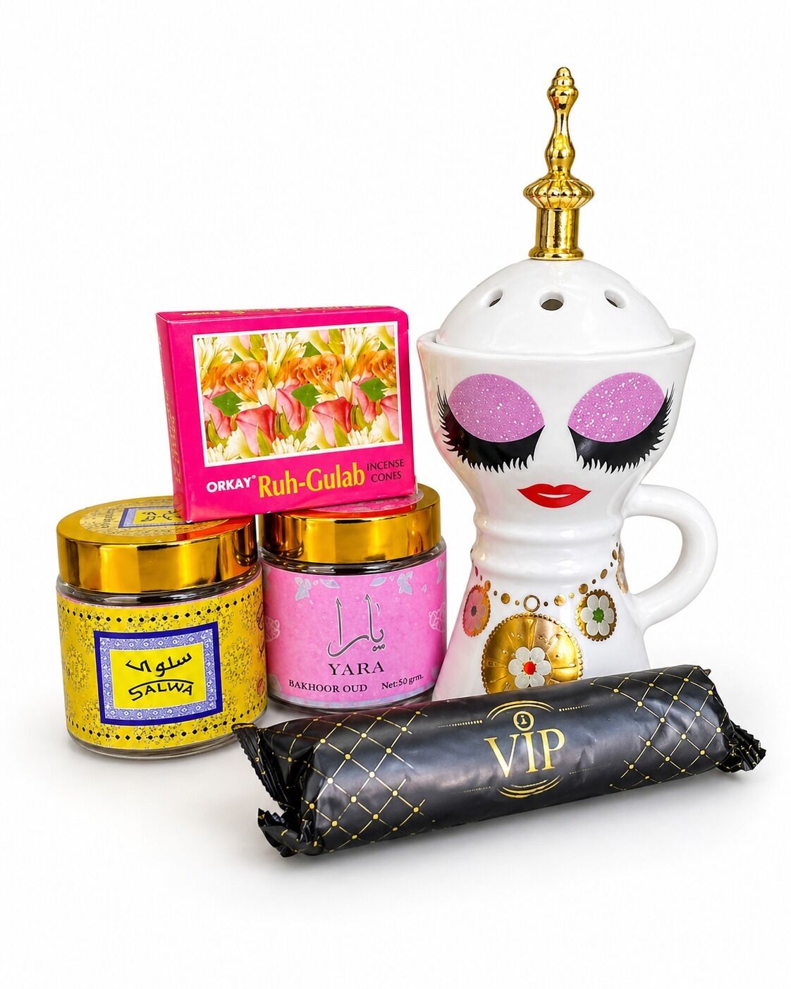 Coffret Encens & Brûleur Décoratif Élégant – Ambiance Orientale