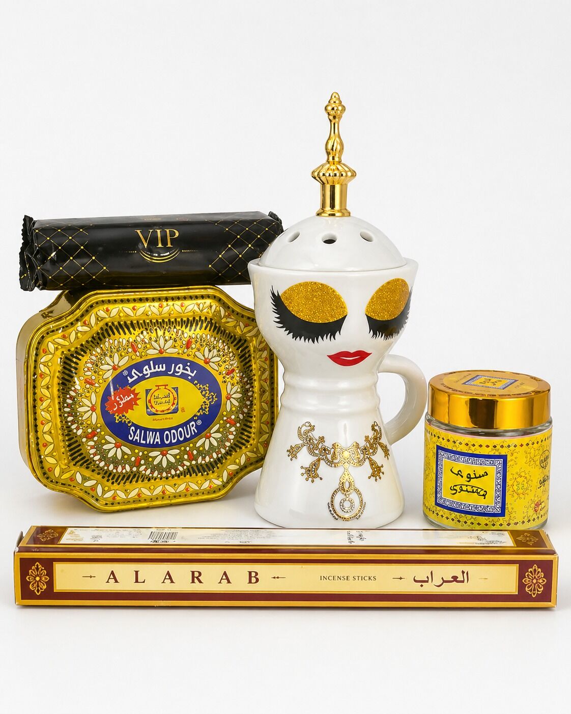 Pack Encens Oriental Luxe – Brûleur Design & Bakhoor Salwa