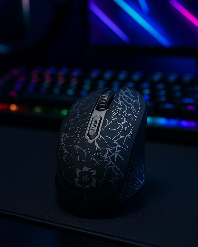 Souris Gamer Sans Fil Rgb – Bluetooth & Usb – Haute Précision Et Design Ergonomique thumbnail 2
