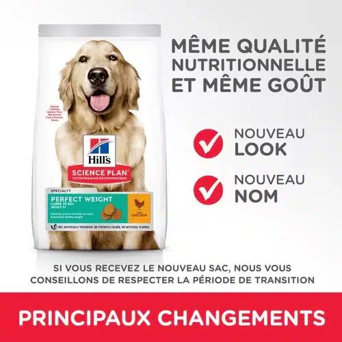 Hill’s Science Plan Aliment Pour Chien Adulte Perfect Weight Grande Race Au Poulet 12kg thumbnail 3