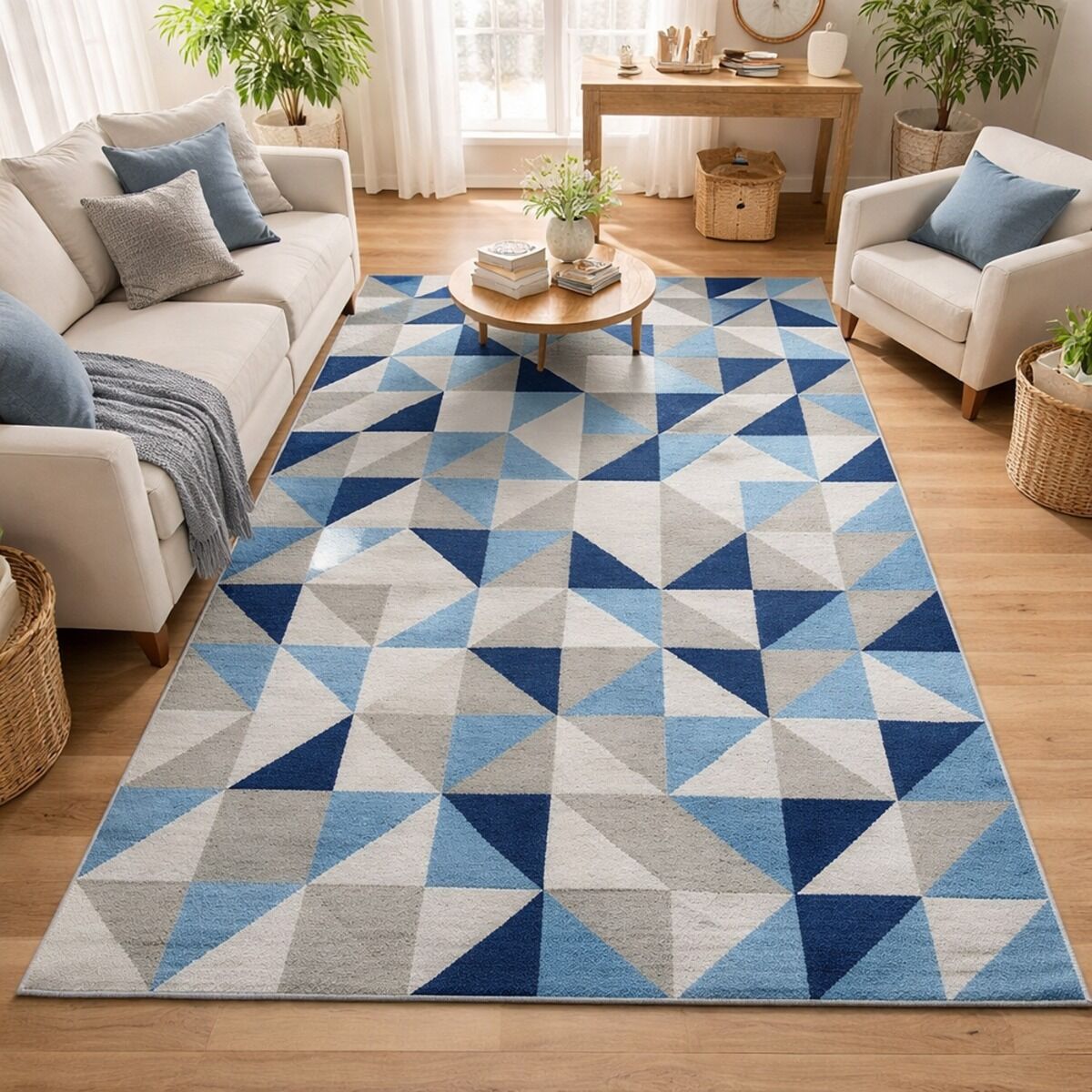 Tapis Scandivian Bleu thumbnail 7