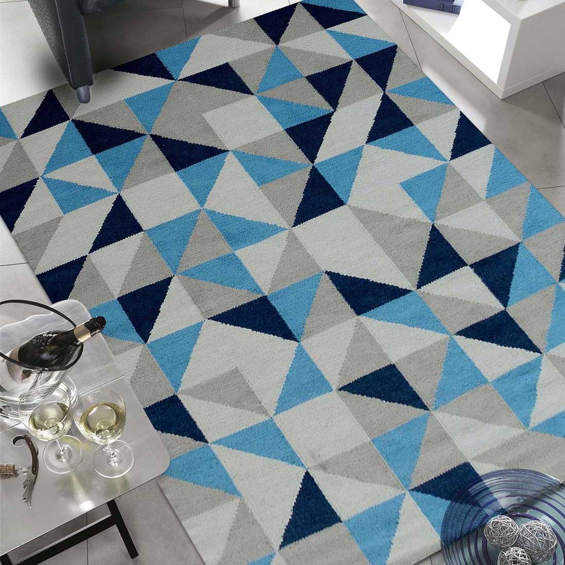Tapis Scandivian Bleu thumbnail 8