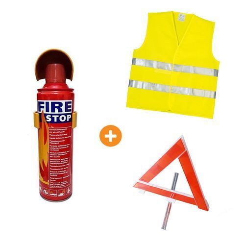 Kit De Sécurité Pour Véhicule - Extincteur, Triangle Et Gilet