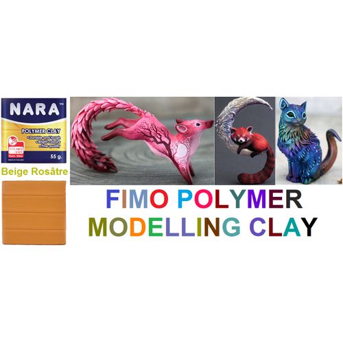 Patte Argile Fimo Polymer Modelling, Beige Rosâtre, Cuire Four, Toute Réalisation