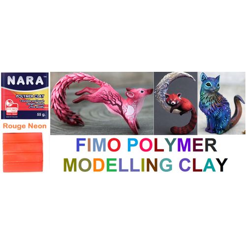 Pâte Polymère Fimo Rouge Néon – Modelage Et Cuisson Au Four