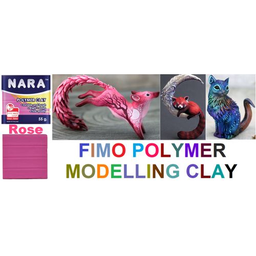 Patte Argile Fimo Polymer Clay Modelling, Rose, Cuire Au Four, Toute Réalisation