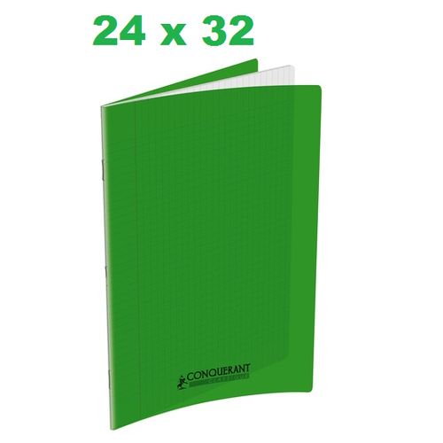 Cahier Polypro 24 X 32 Cm – 96 Pages, Couverture Plastifiée Verte 90 G