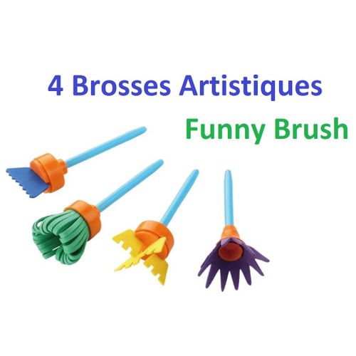 4 Pinceaux Brosses Magiques Artistiques - Funny Brush Pour Enfant