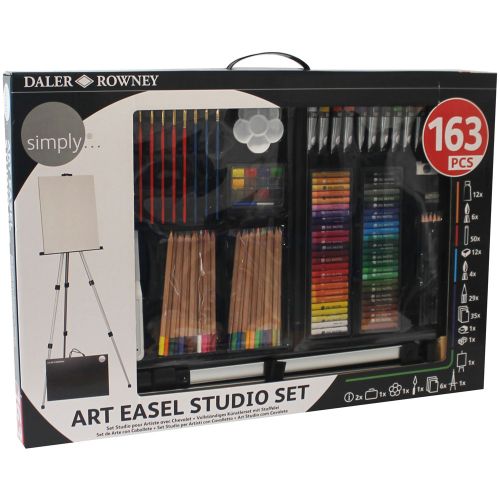 Grand Ensemble Art Chevalet Studio Avec Support - Atelier Lot De 163