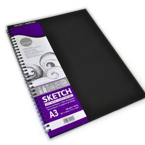 Carnet De Dessin A3 54 Feuilles, Papier 100g Couverture Rigide