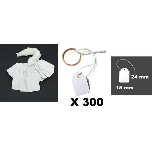 300 Étiquettes Pour Bijoux & Accessoires, En Carton Avec Fil D'attache