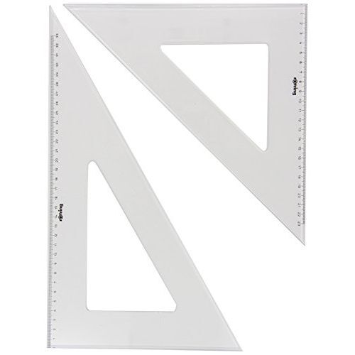 2 Grandes Équerres Isocèle Et Aigu Dessin Technique Centro 60/30/45,36,41 Cm
