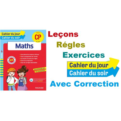 Cahier du Jour / Cahier du Soir Maths CP/C1 – Exercices et Corrections, Méthode Simple
