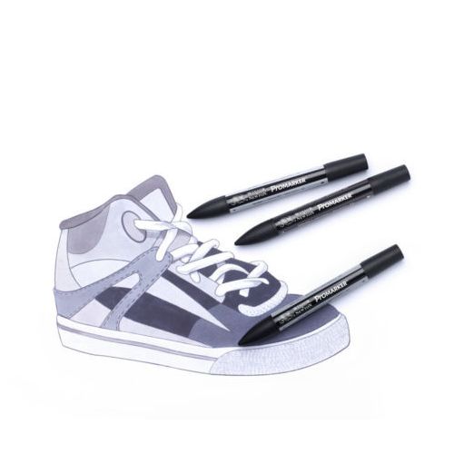 Trousse Avec 24 Pro-marqueur Nuances Gris & Noir : Collection Complète De Gris