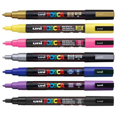 Lot Économique 7 Marqueurs Coniques Fins : Couleurs Essentielles