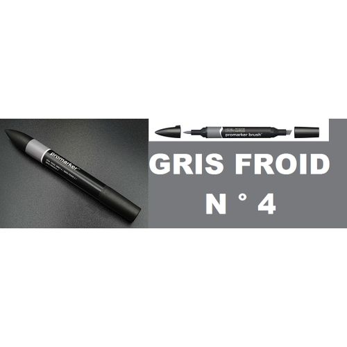Promarker Gris Froid Cg4 À Alcool, Double Pointe Pour Usage Artistique