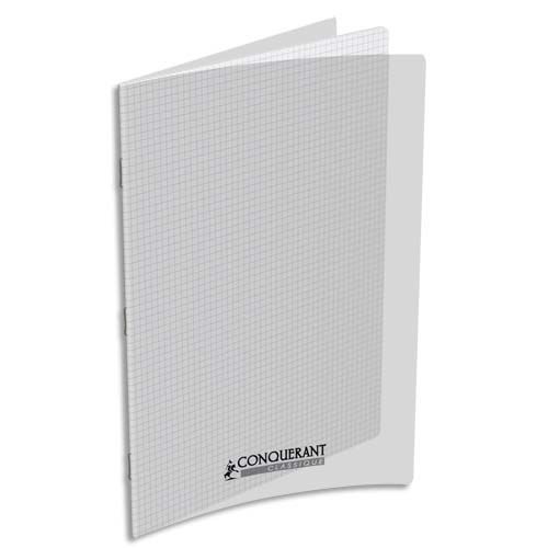 Cahier Grand Format À Petits Carreaux Avec Couverture Plastique, 96 Pages.