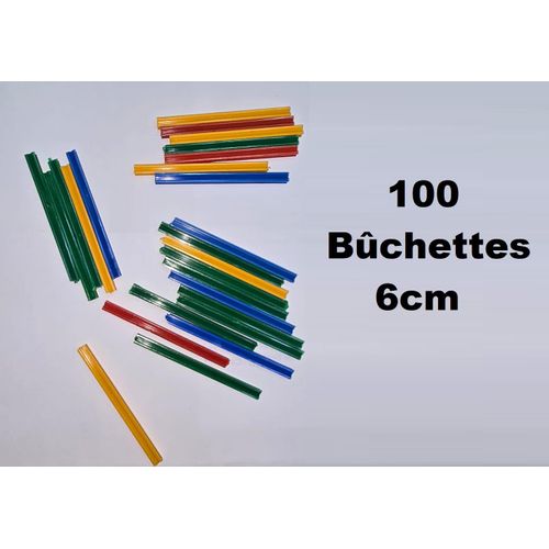 100 Bâtons Bûchettes Pour Apprendre À Compter, 6 Cm, Plastique
