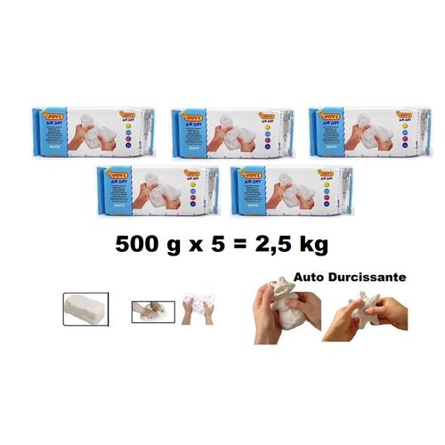 5 Pâte À Modeler Professionnelle Durcissante Blanc 2,5kg 5 X 500g, Sculpture