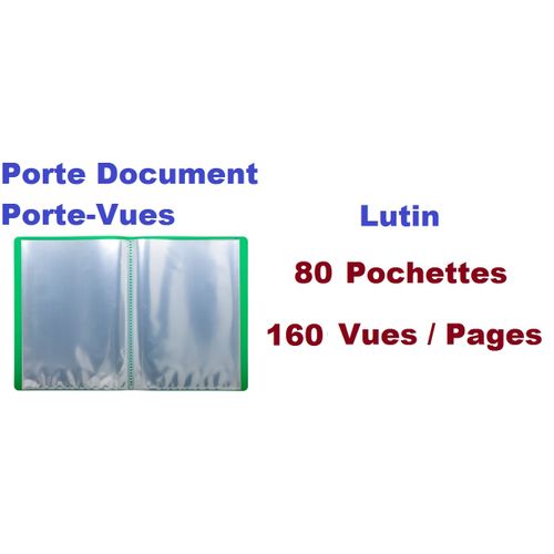 Porte-vues souple 160 vues pour documents.