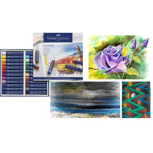 Boîte de 24 pastels à l’huile de qualité supérieure