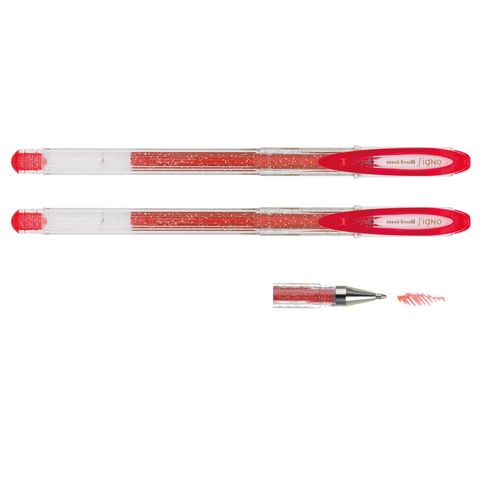 2 Stylos Roller Signo Fantastic Rouge Pailleté 1mm,résistant,permanent,pigmenté