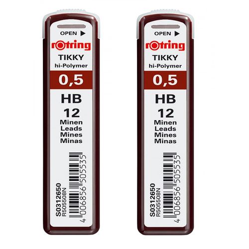 Lot De Recharges De Mines Hb 0,5 Mm Pour Porte-mine.