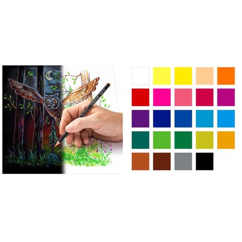 24 Crayons Couleur Super Soft Design Journey,mine Super Douce,couverture Élevée