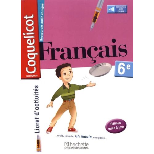 Cahier d’activités de français 6e avec exercices progressifs et variés.