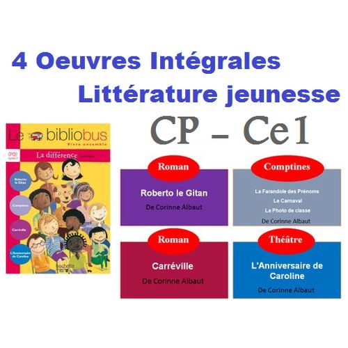 Hachette Bibliobus Vivre Ensemble Cp/ce1 N°25 Littérature,4 Œuvres:la Différence + Autres