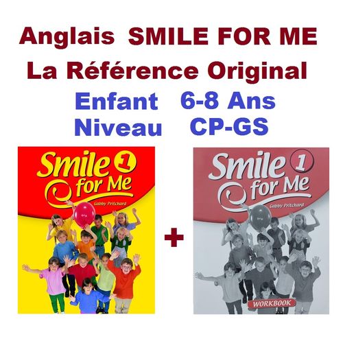Childrens Books Pack Anglais Smile For Me 1,manuel + Activité,enfant 6-8 Ans,niveau Cp-grande Section