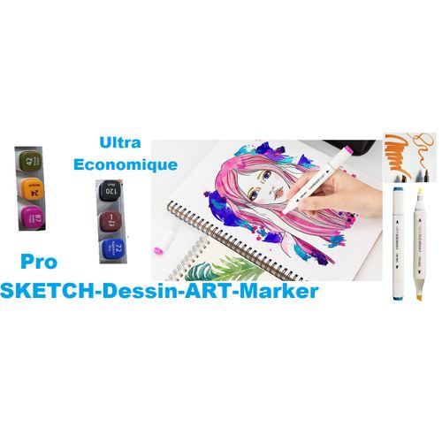Pro Dessin Art Markers Découverte N°1 – 2 Pointes, Couleurs Vibrantes