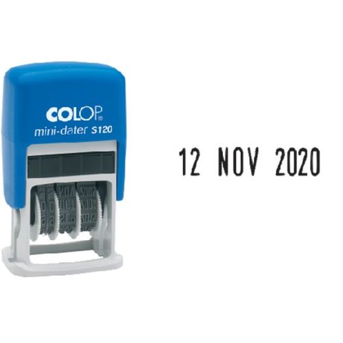 Tampon Dateur Automatique Mini S120 4 Mm Français 2020–2030 Avec Encre Intégrée