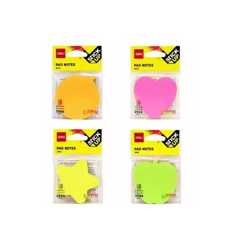 4 Blocs X 20 Mémoire Autocollantes - 4 Couleurs Vives