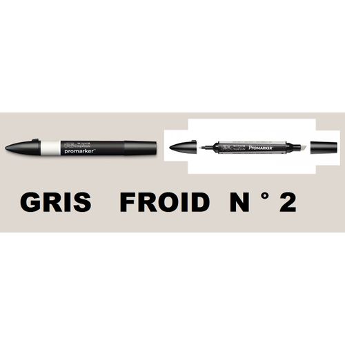 Promarker Gris Froid N°2 Cg2 Alcool 2 Pointe