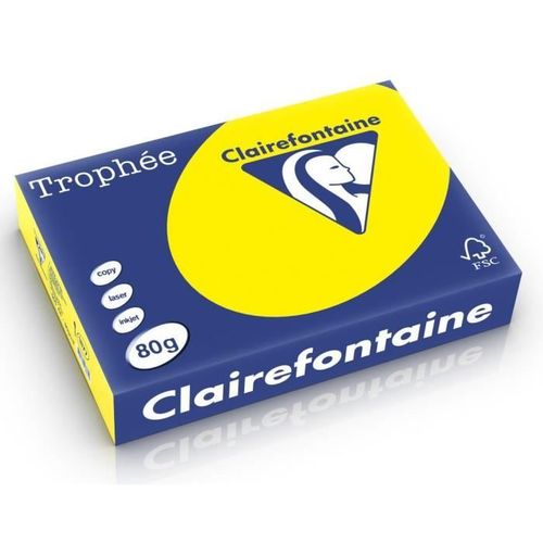 Rame Papier A4 500 Feuilles 80g – Jaune Soleil Vif
