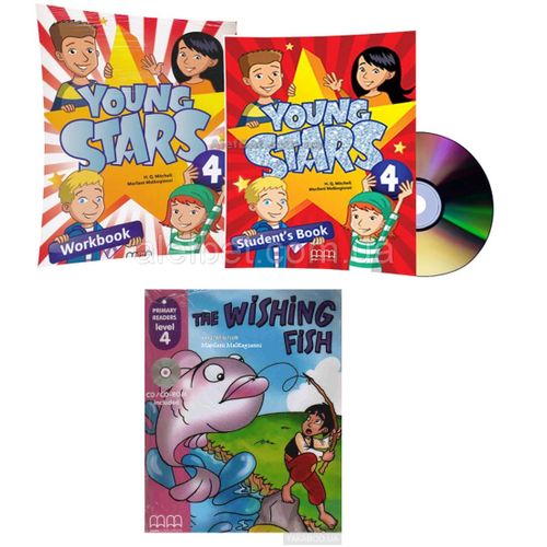 Pack Anglais Scolaire Young Stars Niveau 4: Manuel Studentbook +  Cd 