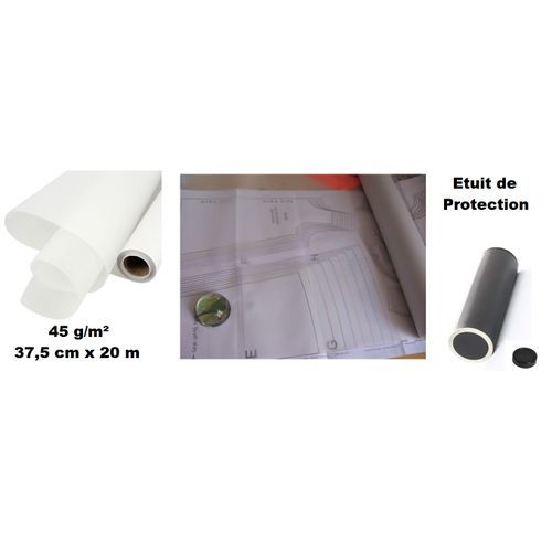 Rouleau Calque D’étude 45 G/m² - 37,5cmx20m