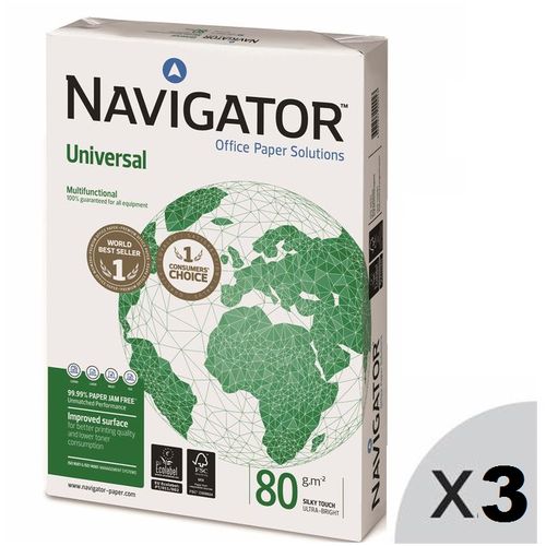 Lot 3 Ramettes 500 Feuilles Papiers Universal A4 Blanc 