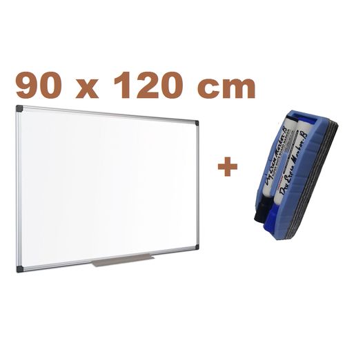 Tableau Blanc Magnétique 90x120 Cm – Effaçable Avec 2 Marqueurs Et Brosse