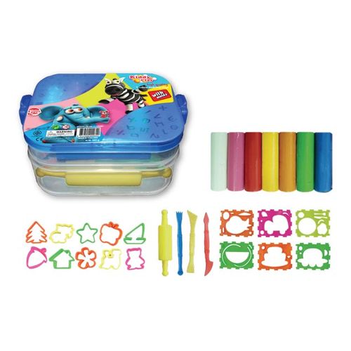 Ensemble Pâte À Modeler + Moules + Rouleau + Accessoires 