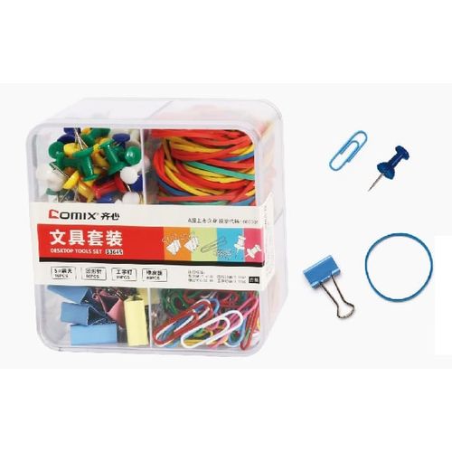 Comix Ensemble Trombones + Elastiques + Pince Clips + Punaises,durable,réutilisable.